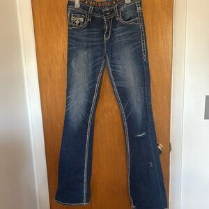 Rock Revival Dark Blue Boot Cut Jeans Size 29